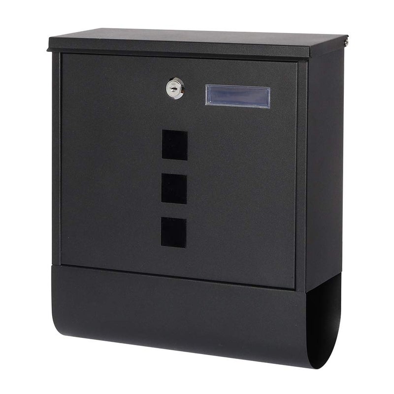 Decaller Metal Mailboxes with Sturdy Key Lock, Wall Mounted Waterproof Mail Box with Transparent Cover, 13.38'' x 12'' x 3.54'' - Image 1